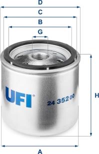UFI 24.352.00 - Degvielas filtrs autodraugiem.lv