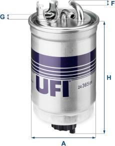 UFI 24.365.01 - Degvielas filtrs autodraugiem.lv