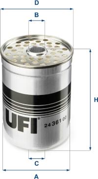 UFI 24.361.00 - Degvielas filtrs autodraugiem.lv