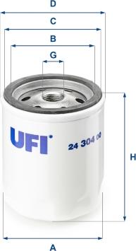 UFI 24.304.00 - Degvielas filtrs autodraugiem.lv