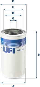 UFI 24.313.00 - Degvielas filtrs autodraugiem.lv