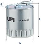 UFI 24.A24.00 - Degvielas filtrs autodraugiem.lv