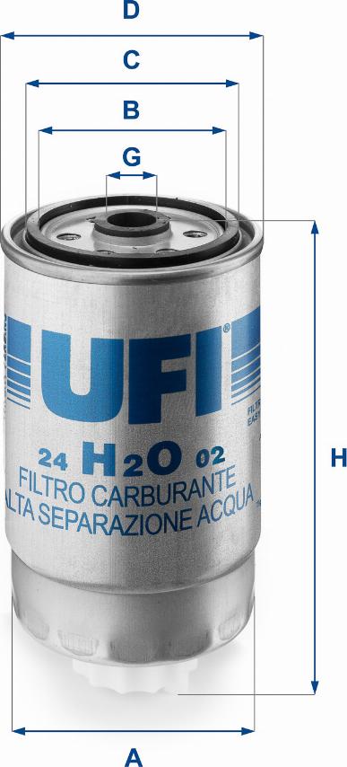UFI 24.H2O.02 - Degvielas filtrs autodraugiem.lv