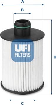 UFI 25.093.00 - Eļļas filtrs autodraugiem.lv