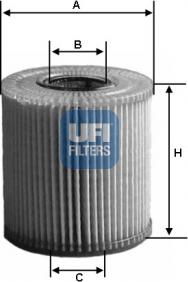 UFI 25.045.00 - Eļļas filtrs autodraugiem.lv