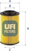 UFI 25.054.00 - Eļļas filtrs autodraugiem.lv