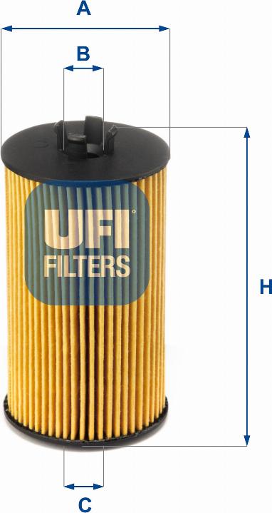 UFI 25.064.00 - Eļļas filtrs autodraugiem.lv