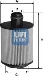 UFI 25.079.01 - Eļļas filtrs autodraugiem.lv