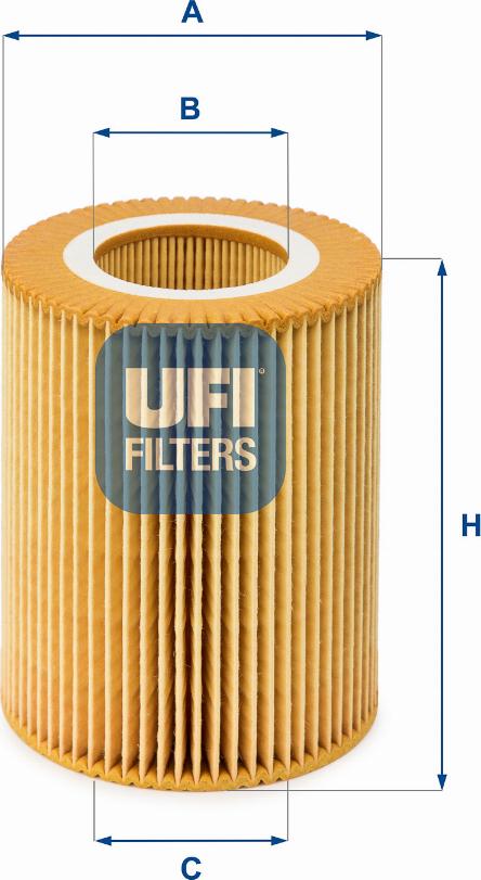 UFI 25.004.00 - Eļļas filtrs autodraugiem.lv