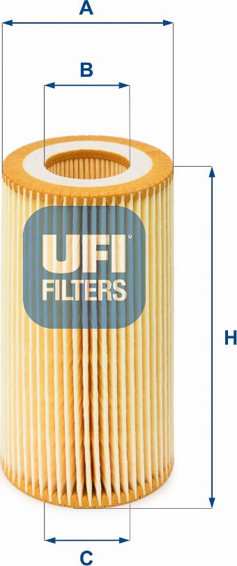 UFI 25.001.00 - Eļļas filtrs autodraugiem.lv
