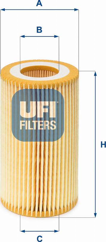 UFI 25.003.00 - Eļļas filtrs autodraugiem.lv