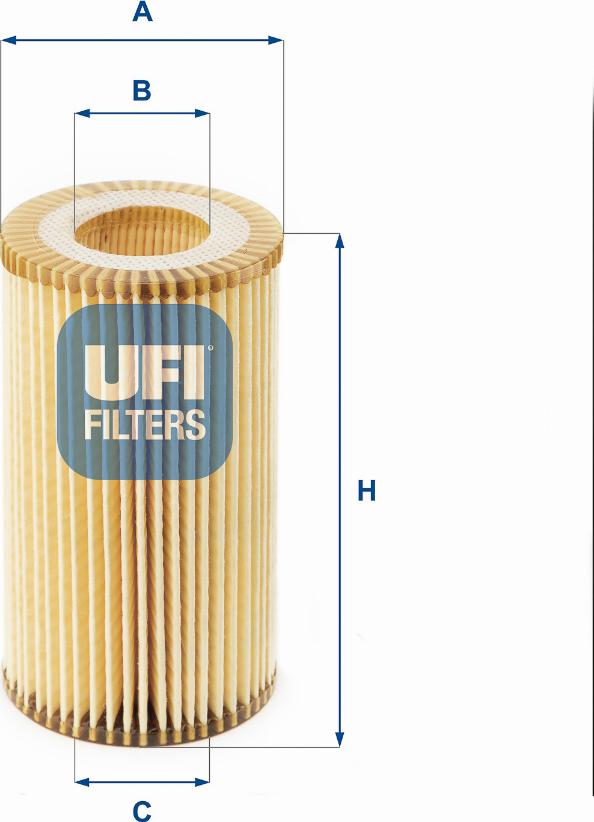 UFI 25.002.00 - Eļļas filtrs autodraugiem.lv