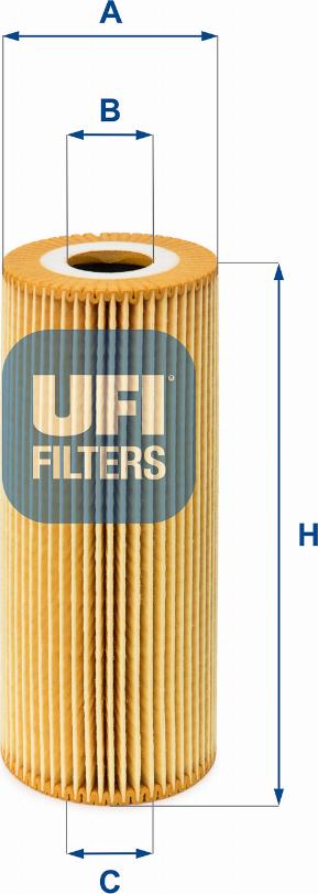 UFI 25.011.00 - Eļļas filtrs autodraugiem.lv