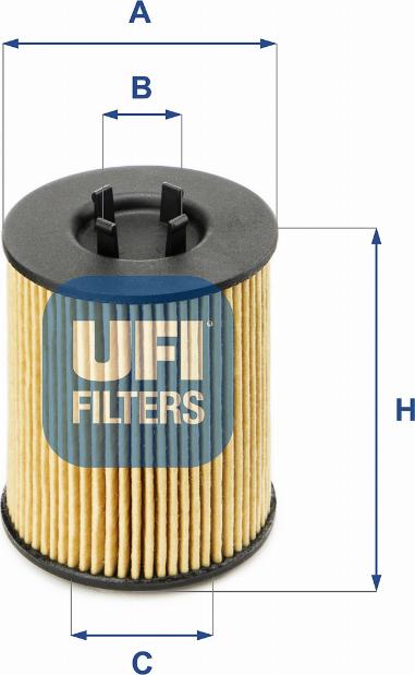 UFI 25.017.00 - Eļļas filtrs autodraugiem.lv