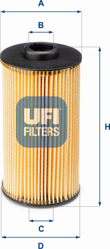 UFI 25.038.00 - Eļļas filtrs autodraugiem.lv