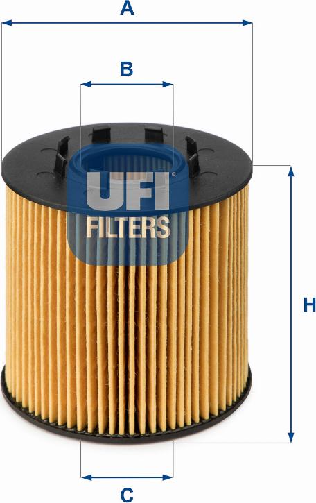 UFI 25.033.00 - Eļļas filtrs autodraugiem.lv