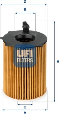 UFI 25.037.00 - Eļļas filtrs autodraugiem.lv