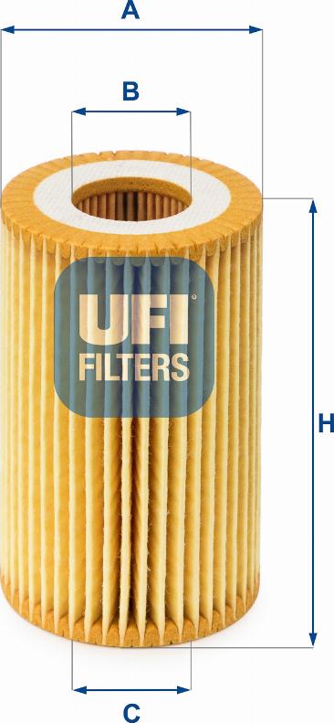 UFI 25.022.00 - Eļļas filtrs autodraugiem.lv