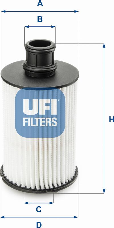 UFI 25.073.02 - Eļļas filtrs autodraugiem.lv