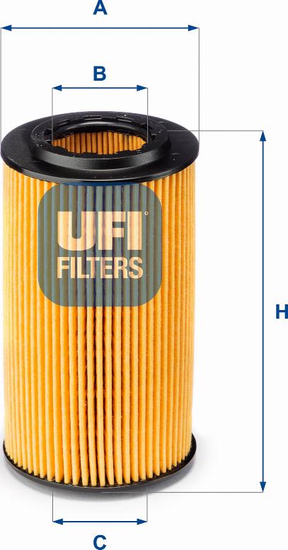 UFI 25.072.00 - Eļļas filtrs autodraugiem.lv