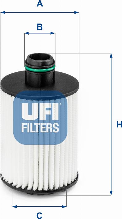 UFI 25.190.00 - Eļļas filtrs autodraugiem.lv