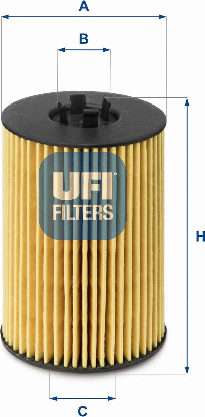 UFI 25.144.00 - Eļļas filtrs autodraugiem.lv
