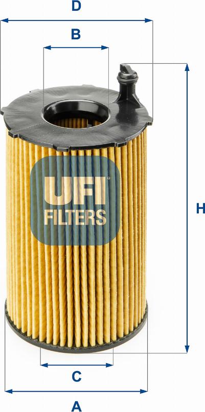 UFI 25.141.00 - Eļļas filtrs autodraugiem.lv