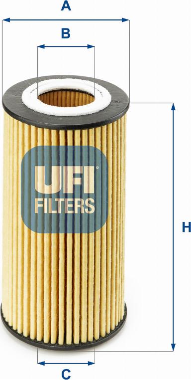 UFI 25.154.00 - Eļļas filtrs autodraugiem.lv