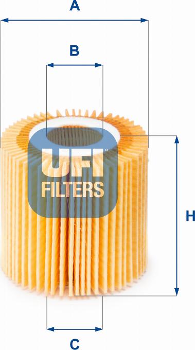 UFI 25.150.00 - Eļļas filtrs autodraugiem.lv