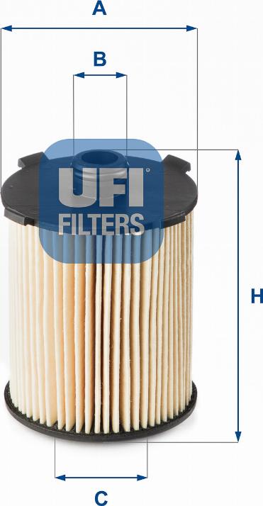 UFI 25.110.00 - Eļļas filtrs autodraugiem.lv