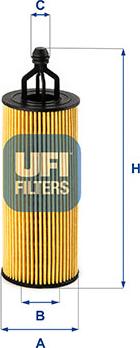 UFI 25.251.00 - Eļļas filtrs autodraugiem.lv