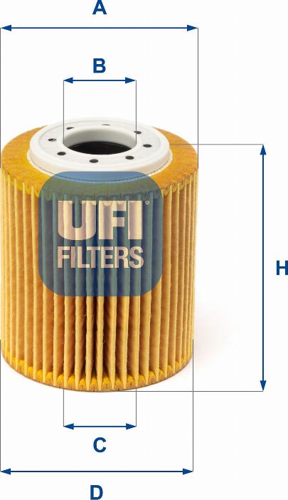 UFI 25.216.00 - Eļļas filtrs autodraugiem.lv