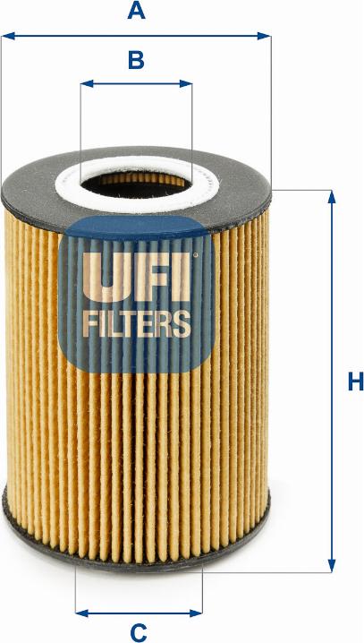 UFI 25.210.00 - Eļļas filtrs autodraugiem.lv