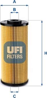 UFI 25.218.00 - Eļļas filtrs autodraugiem.lv
