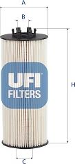 UFI 25.282.00 - Eļļas filtrs autodraugiem.lv