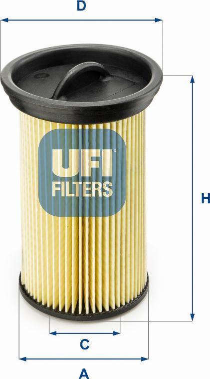 UFI 26.005.00 - Degvielas filtrs autodraugiem.lv
