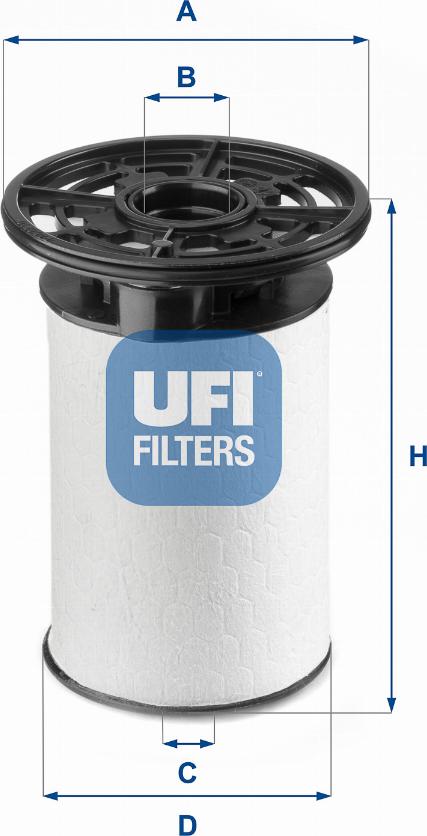 UFI 26.076.00 - Degvielas filtrs autodraugiem.lv