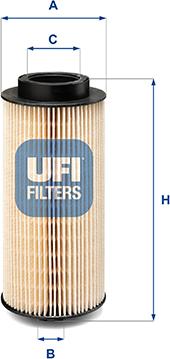 UFI 26.150.00 - Degvielas filtrs autodraugiem.lv