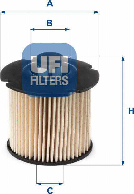 UFI 26.104.00 - Degvielas filtrs autodraugiem.lv