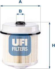 UFI 26.132.00 - Degvielas filtrs autodraugiem.lv