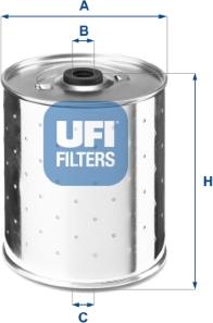 UFI 20.012.00 - Eļļas filtrs autodraugiem.lv