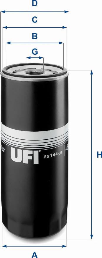 UFI 23.144.00 - Eļļas filtrs autodraugiem.lv