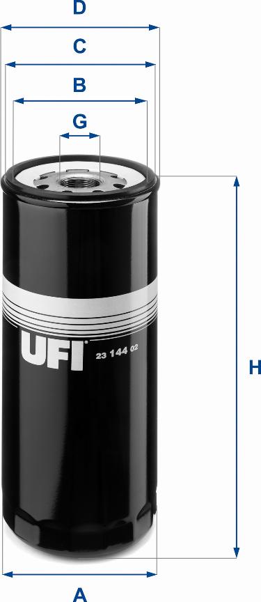 UFI 23.144.02 - Eļļas filtrs autodraugiem.lv