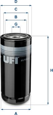 UFI 23.106.01 - Eļļas filtrs autodraugiem.lv