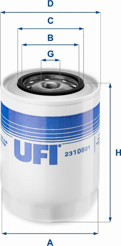 UFI 23.108.01 - Eļļas filtrs autodraugiem.lv