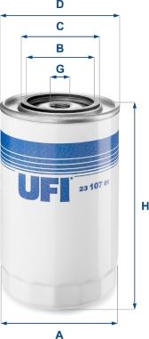 UFI 23.107.01 - Eļļas filtrs autodraugiem.lv