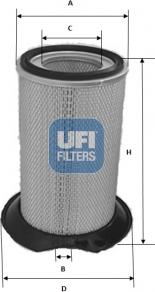 UFI 27.614.00 - Gaisa filtrs autodraugiem.lv