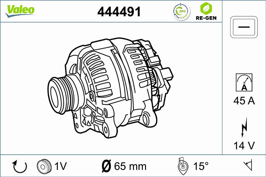 Valeo 444491 - Ģenerators autodraugiem.lv