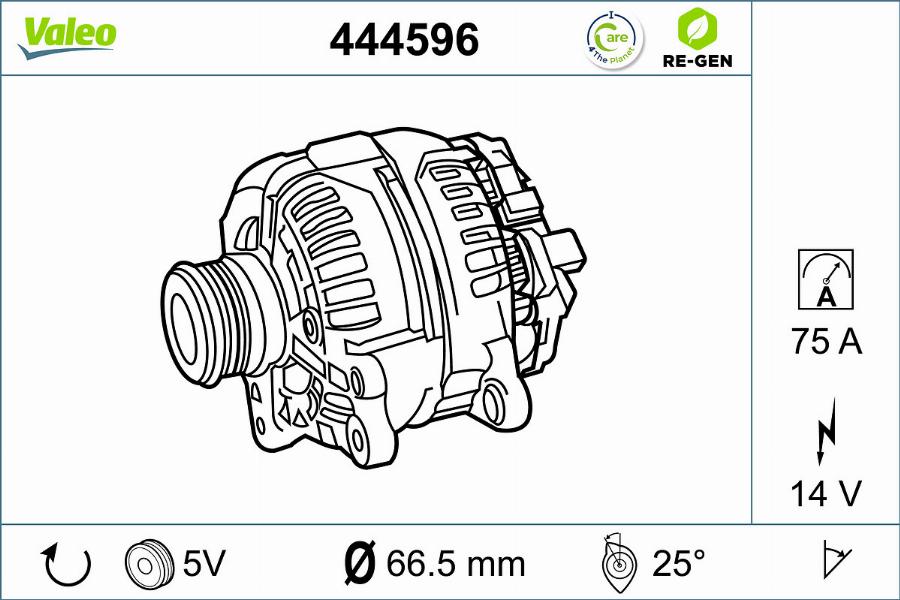 Valeo 444596 - Ģenerators autodraugiem.lv