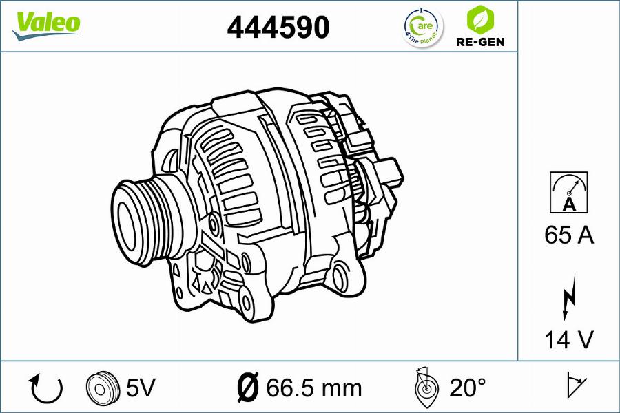 Valeo 444590 - Ģenerators autodraugiem.lv